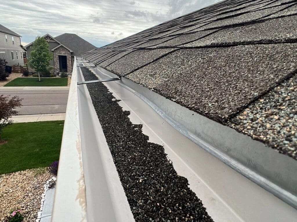 Hail Storm Damage Roof Gutters